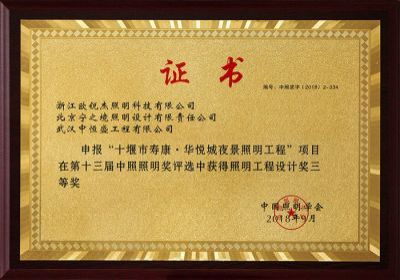 Third Prize of Shiyan Shoukang Huayue City Night 